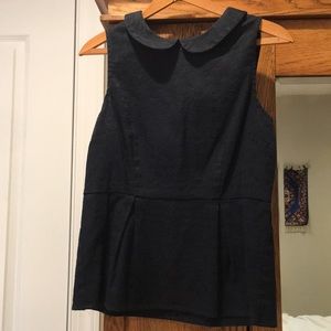 Jacquard peplum blouse